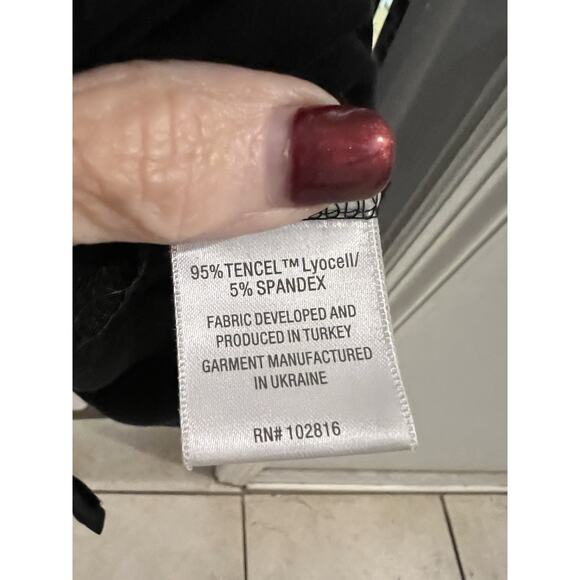 Garnet Hill Black Button Front Jersey Knit Tank Dress Sz Xs - Picture 5 of 7